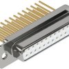 D-Sub socket, 25 pole, standard, equipped, straight, wire-wrap, 09670254716