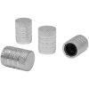 Sealey VCA4 Aluminium Valve Cap 4pc - Silver Anodised