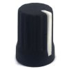 Gałka rubber czarna 15x20mm (oś 