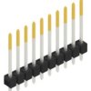 Pin header, 10 pole, pitch 2.54 mm, straight, black, 10136969