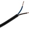 Przewód zasilający RS PRO H03VV-F 2 Core 100 m Polichlorek winylu Sheath Czarny 5.4 mm OD, 300V 70 °C