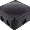 Skrzynka przyłączeniowa Wiska COMBI 607/5/S, IP66/IP67, (D x S x W) 110 x 110 x 66 mm, czarny (ral 9005), 1 szt.
