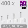TRU COMPONENTS TC-13448460 T24CA127 Cable Clips White Bundle Ø 3-12mm 400pcs