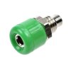 GNIAZDO BANAN 2mm zielone 24.107.4 15mm M5 10A 60V