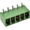 Łączówka; EDR-3.81-05P; 5 torów; R=3,81mm; 7mm; 8A; 300V; przewlekany (THT); kątowe 90°; zamknięta; zielony; KLS; RoHS; STL1550