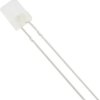 HuiYuan 2534W2D-KHD-C Dioda LED THT biały prostokątny 2 x 5 mm 1250 mcd 120 ° 20 mA