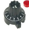 SPEC-L01R Gałka obrotowa z podziałką (1 obrót) do potencjometrów [22x23.1mm] - z aretażem - zaślepka czerwona