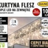 Kurtyna świetlna zewnętrzna flesz 100l kurtyna sople z dod.gniazdem 4,9 m dekoracji+1,5 m przew. zasilaj. ciepły biały/ciepły fl