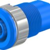 4 mm socket, flat plug connection, mounting Ø 12.2 mm, CAT III, blue, 23.3000-23