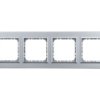 Sonata Ramka Poczwórna Aluminium / Srebrny Metal R-4Rac/35/38