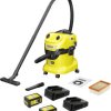 Bezprzewodowy odkurzacz do pracy na sucho i mokro Kärcher Home & Garden WD 4-18 Dual Battery Set 1.628-601.0 20 l 1 szt.