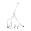 Rozgałęźnik DC 5.5X2.1 6W-1G biały 32cm 22/20awg