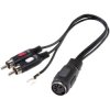 SpeaKa Professional SP-7869832 Audio Y adapter Black 1x DIN 5-pin to 2x RCA pl