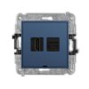 ICON Gniazdo pojedyncze HDMI 2.1 8K i gniazdo komputerowe pojedyncze 1xRJ45 kat 6A 8 stykowe bez pola opisowego navy blue 64IGHK