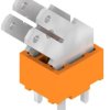 PCB terminal, 2 pole, pitch 5 mm, AWG 24-14, 15 A, faston plug, orange, 9511790000