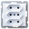 Sonata Gniazdo Potrójne B/U 2,5A Euro Białe Gp-3R/M/00