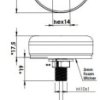 Antena GSM wandaloodporna, 2,2 dBi, 900/1800 Mhz, SMAm, czarna, AT-GSM-CAP