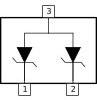 Automotive 27V common-anode Zener diode with 30kV ESD protection in SOT-23 package