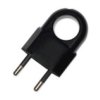 Wtyczka Prosta Z Uchwytem Płaska B/U 2,5A 250V Czarna Zn-11-Cz