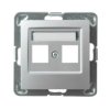 IMPRESJA Obudowa gniazda teleinformatycznego podwójnego srebro GPK-2Y/p/18