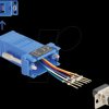 67075 Adapter D-Sub 9 Pin plug > RJ12 jack Mounting kit, blue