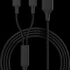 SMRTER_HYDRA_DUO_M_BK Charging cable, USB -> 2x micro-USB, black
