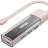 Unitek Hub dwukierunkowy USB C/USB A 5Gbps różowy