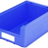 Pojemniki magazynowe, wys. x szer. x gł. 145 x 210 x 350/300 mm, PP, niebieskie
