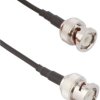 Coaxial cable, BNC plug (straight) to BNC plug (straight), 50 Ω, LMR 100, grommet black, 457 mm, 115101-30-18.00