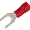 Końcówka; M5; widełkowa; izolowany; 01101-SVS1.25-5; czerwony; proste; na przewód; 0,5÷1,5mm2; cynowane; zaciskany