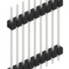 Pin header, 9 pole, pitch 2.54 mm, straight, black, SL52239Z