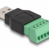 Delock USB 2.0 adapter [1x złącze męskie USB-A 2.0 - 1x złącze żeńskie] 65971