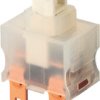 Pushbutton switch, 2 pole, white, unlit , 10 (8) A/250 VAC, 12 (8) A/250 VAC, IP40, 1682.1101