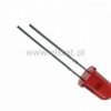 LED 5mm czerwona 500mcd matowa