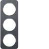 BERKER R.1 Ramka 3 potrójna łupek/biały 10132389 HAGER