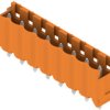 Pin header, 8 pole, pitch 5 mm, straight, orange, 1581840000