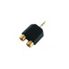 Przejście AUDIO Jack wt.3,5st-2gn.RCA złoty / ZLA0299