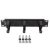 Organizer kabli 10 1U Z 5 metalowymi uchwytami TYP B czarny AK-1702-B