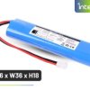 Pakiet akumulatorów LiFePO4 6,4V 3000mAh do oprawy Vella 250 3H / 350 3H / 400 2H / 650 2H - L130 x W36 x H18 / 96043