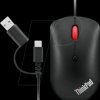 4Y51D20850 Mouse, wired, USB, black