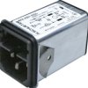 IEC plug C14, 50 to 60 Hz, 10 A, 250 VAC, 300 µH, faston plug 6.3 mm, 4301.6005
