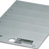 PVC device marker, (L x W) 27 x 27 mm, silver, carrier card with 15 pcs, 0828898