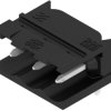 Pin header, 3 pole, pitch 5.08 mm, angled, black, 1779960000