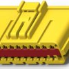 Socket, 20 pole, straight, 2 rows, yellow, 2098377-4