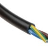Sieciowy kabel zasilający 3 Core Polichlorek winylu PVC Sheath Czarny 7.6mm od , 500 V