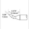 Soldering tip, chisel shaped, (L x W) 12 x 1.5 mm, 421 °C, SFP-CHB15