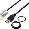 TRU COMPONENTS TC-13376308 Złącze męskie USB, 100 cm, 1 szt.