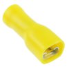 Yellow 4.8mm Insulated Female Spade Crimp Connector (Pack of 100)