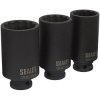 Sealey SX051 Impact Hub Nut Socket Set 12-point 1/2"sq Drive 3pc