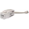 Network isolator, compliant with EN 60601-1, white, RJ45 plug to RJ45 socket, straight, Cat 6A, 0.2 m, 1502-2-0,20M